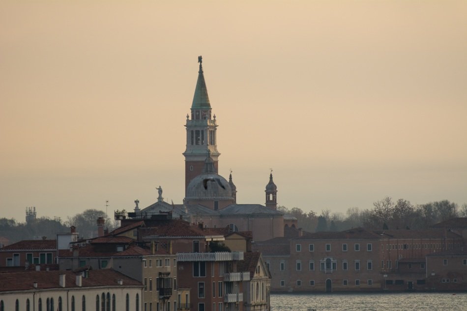 Photo of church at sunrise in Venice