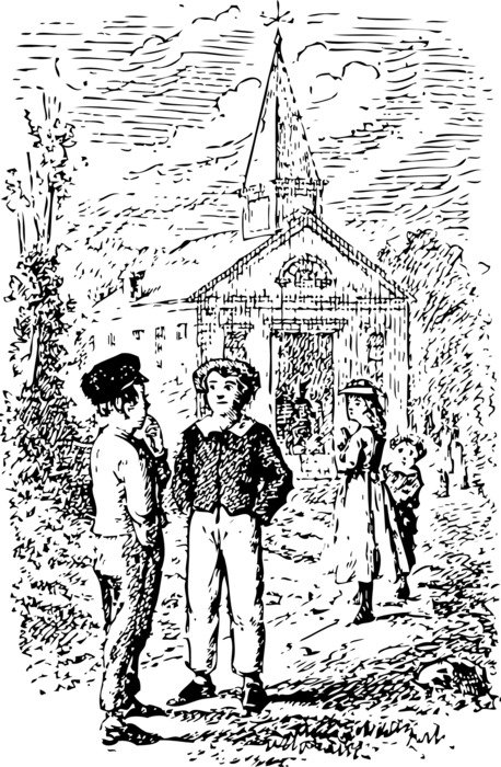 Black and white worshipping clipart