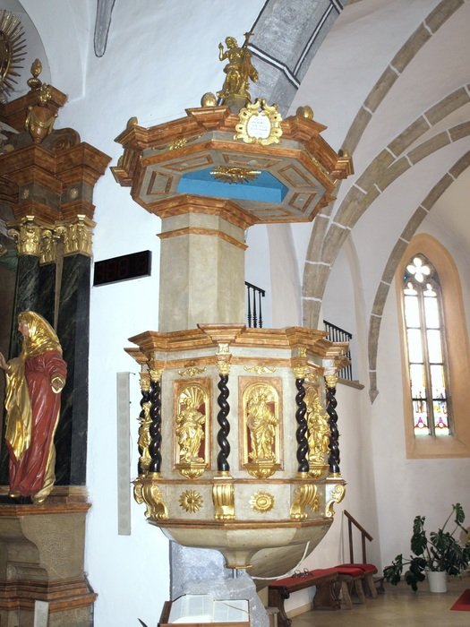 the Golden interior of the Church