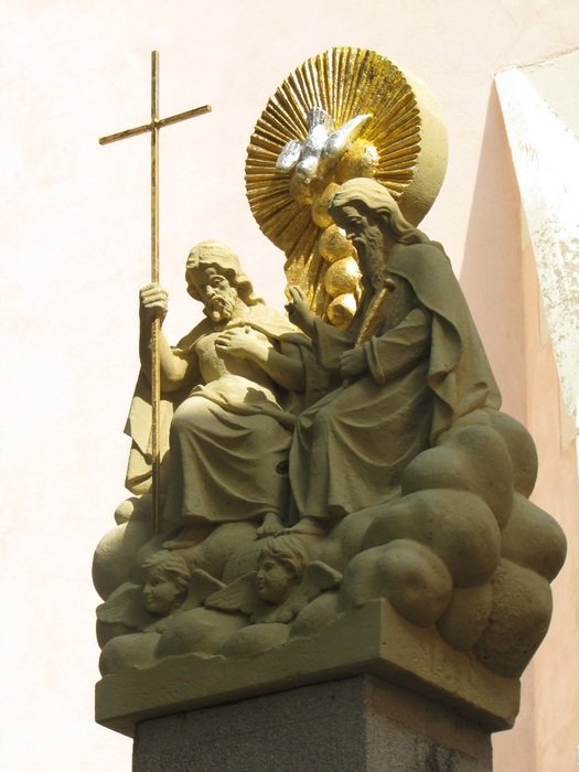 religious statue in the village of Zavar, Slovakia