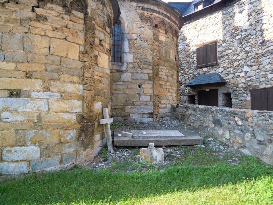 Romanesque church in the cemetery
