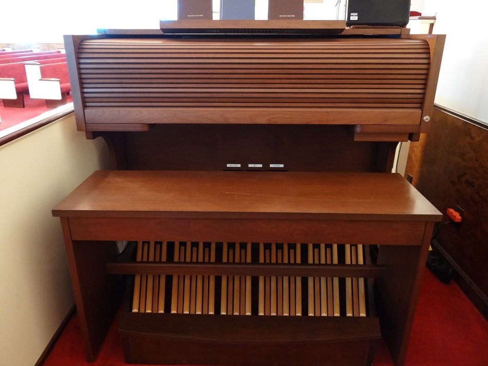 wooden organ in the temple