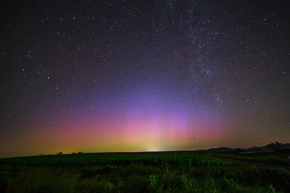 landscape of the northern light