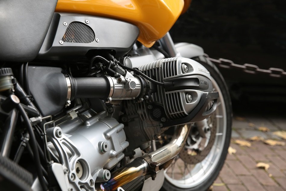 closeup of motorcycle