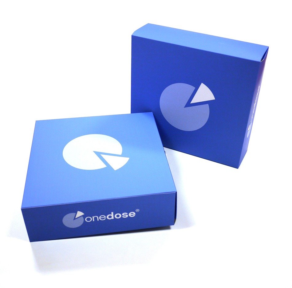 Boxes with an onedose logo