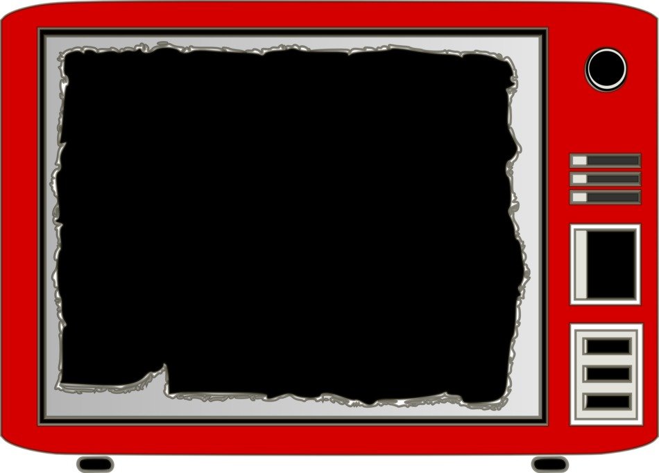 clipart of the vintage tv