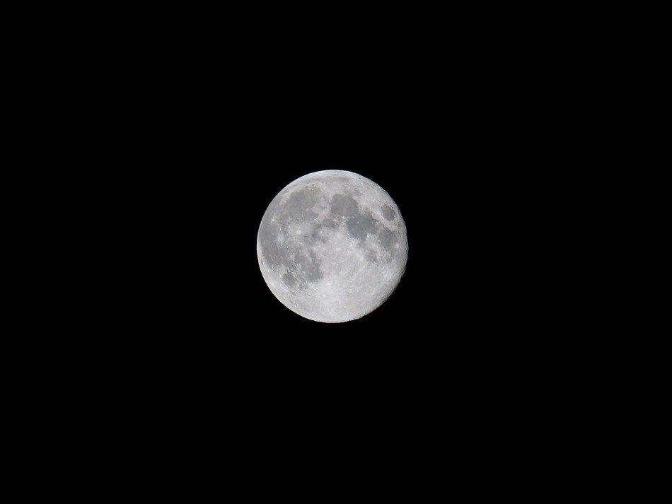 full moon on black background