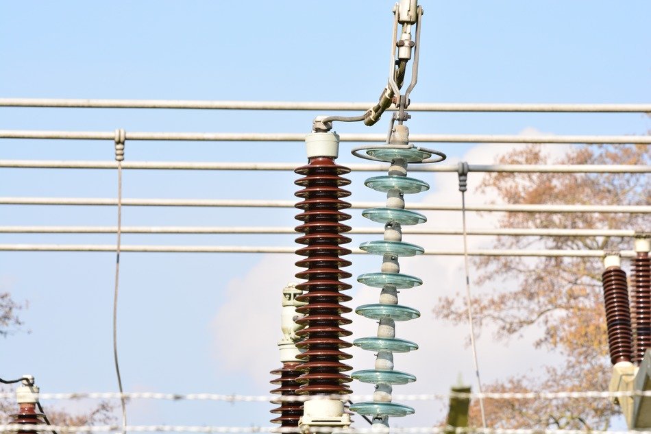 power line in the city