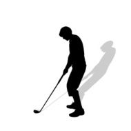 Vector silhouette of a man N353