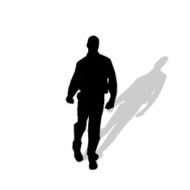 Vector silhouette of man N54