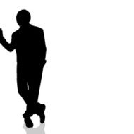 Vector silhouette of man N55