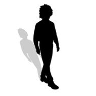 Vector silhouette of man N56