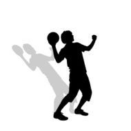 Vector silhouette of a man N356