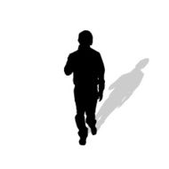 Vector silhouette of man N57