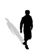 Vector silhouette of man N58