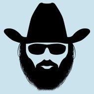 Bearded man silhouette