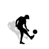 Vector silhouette of a man N360