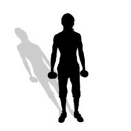 Vector silhouette of a man N361