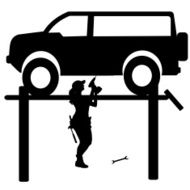 Vector silhouette car repairs N3