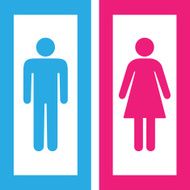 Man and lady toilet