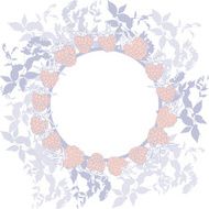 Spring background banner for text ripe raspberry on white background