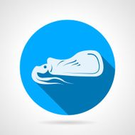 Squid flat round vector icon