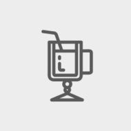 Lime juice thin line icon