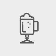 Mug of beer thin line icon N7