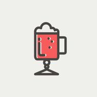 Mug of beer thin line icon N8