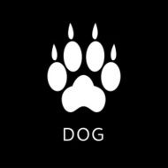 dog paw icon vector N2