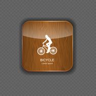 Bicycle wood application icons