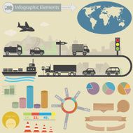 Infographics elements Transport