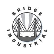 Industrial bridge logo design Icon Vintage badge Vector illustration N2