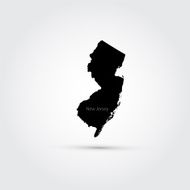 Map of the U S state New Jersey