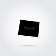 U S state on the map Wyoming
