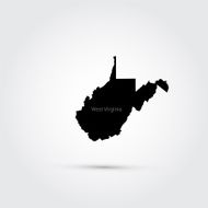 Map of the U S state West Virginia