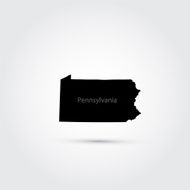 Map of the U S state Pennsylvania
