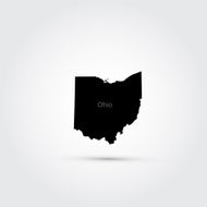 Map of the U S state Ohio