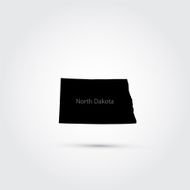 Map of the U S state North Dakota
