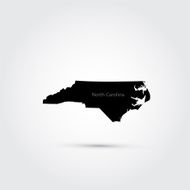 Map of the U S state North Carolina
