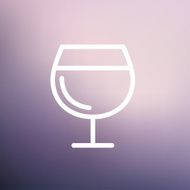 Glass of wine thin line icon N2