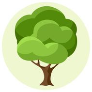 Natural concept illustration with abstract stylized trees