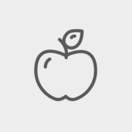 Apple thin line icon