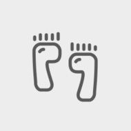 Footprints thin line icon N2