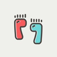Footprints thin line icon N4