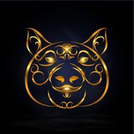 Gold pig symbol
