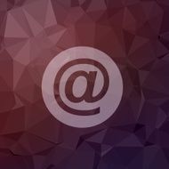 email symbol in flat style icon