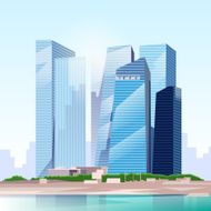 City Skyscraper View Cityscape Skyline Vector