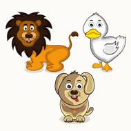 Set of animal and bird characters N2