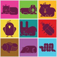 Zoo animals icons N2